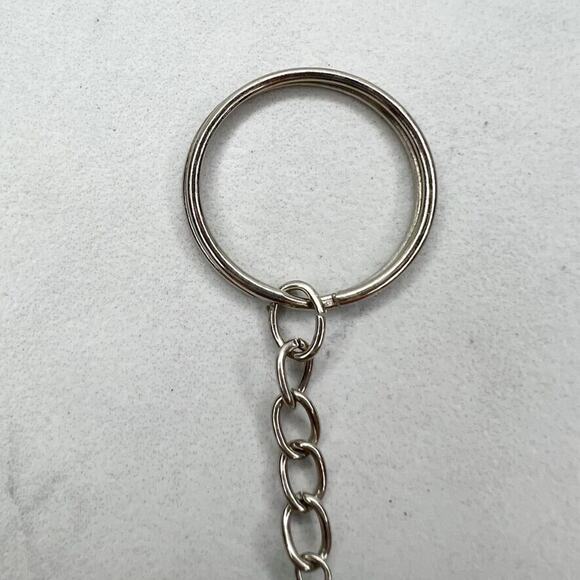 Silver Tone Faux Turquoise Beaded Dreamcatcher Keychain Keyring - Picture 6 of 7